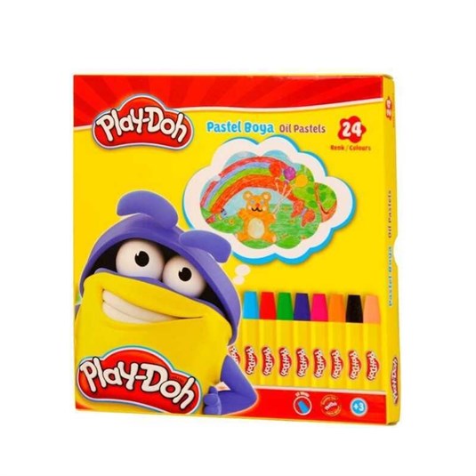 Play-Doh 24 Renk Pastel Boya Çantalı, Pastel Boya